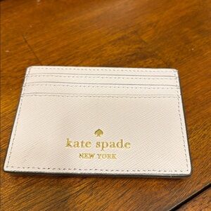 Kate Spade Lilac Card Holder with Gold Logo